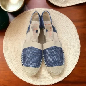 Calzaro Alpargatas | Alpargata Cuña Media Yute 750 Azul
