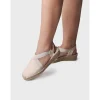 Calzaro Alpargatas | Alpargata Vegana Plana para Mujer con Elásticos Verona Crudo Beige