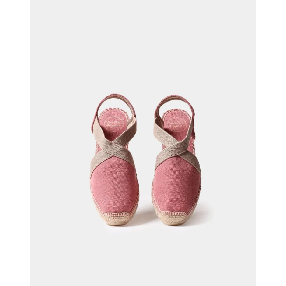 alpargata_vegana_plana_pa_1.webp Calzaro Alpargatas | Alpargata Vegana Plana para Mujer en Tejido de Algodón-Verdi-V Blush Rojo.