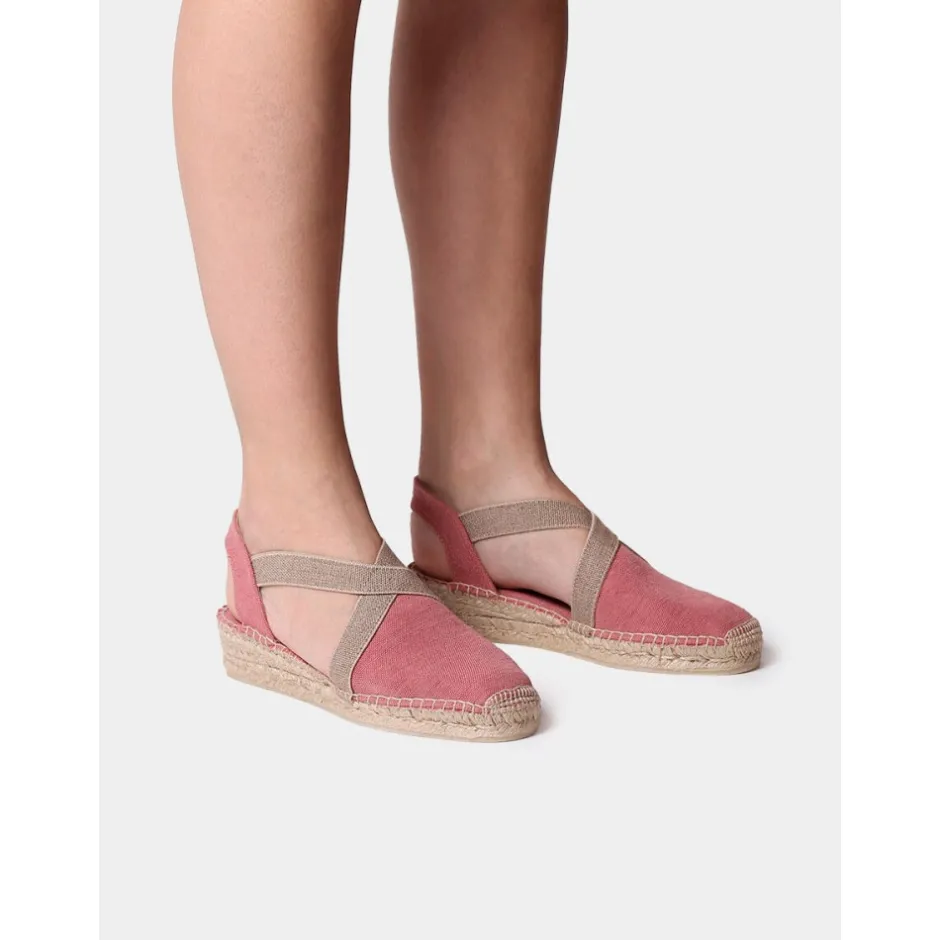 alpargata_vegana_plana_pa_2.webp Calzaro Alpargatas | Alpargata Vegana Plana para Mujer en Tejido de Algodón-Verdi-V Blush Rojo.