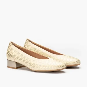 Calzaro Bailarinas | Bailarina Salón Mujer Tacon Bajo 5080 Dorado