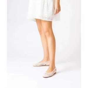 Calzaro Bailarinas | Bailarina Trenzado Bow 1002 Beige Natural