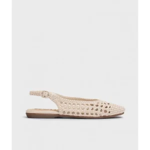 Calzaro Bailarinas | Bailarina Trenzado Bow 1002 Beige Natural