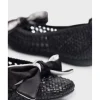 Calzaro Bailarinas | Bailarinas | Bailarina Trenzado Bow 1001 Negro