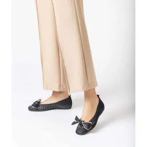 Calzaro Bailarinas | Bailarinas | Bailarina Trenzado Bow 1001 Negro