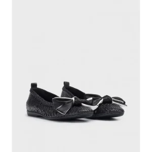 Calzaro Bailarinas | Bailarinas | Bailarina Trenzado Bow 1001 Negro
