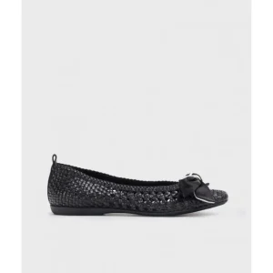 Calzaro Bailarinas | Bailarinas | Bailarina Trenzado Bow 1001 Negro