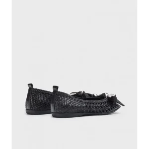 Calzaro Bailarinas | Bailarinas | Bailarina Trenzado Bow 1001 Negro