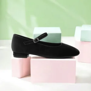 Calzaro Zapatos De Tac贸n | Bailarinas | Bailarinas Flexibles 459 en Terciopelo Negro