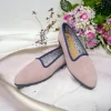 Calzaro Casual | Bailarinas | Bailarinas Venecianas de Mujer Carla en Piel Afelpada Rosa Antique.