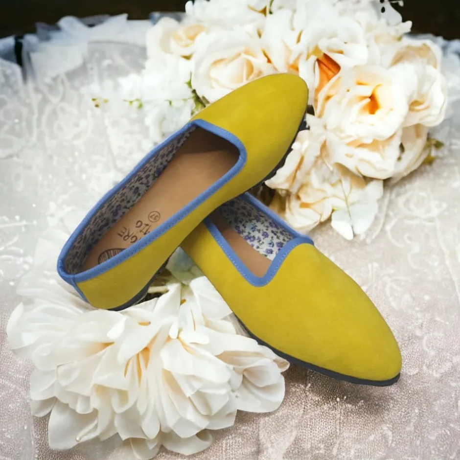 bailarinas_venecianas_de__2.webp Calzaro Casual | Bailarinas | Bailarinas Venecianas de Mujer Carla en Piel Afelpada Amarillo. Citron