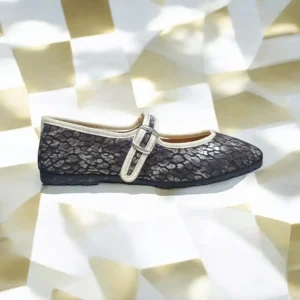Calzaro Casual | Bailarinas | Bailarinas Venecianas Trabilla de Mujer Berta en Piel Negro Leopardo