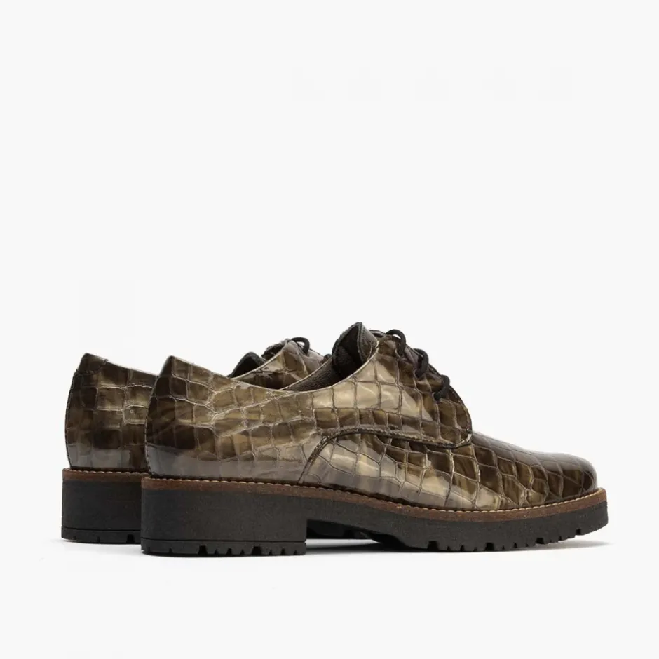 blucher__en_coco_para_muj_3-1.webp Calzaro Zapatos Con Cordones | Confort | Blucher 10081 en Coco para Mujer, Color Humo.