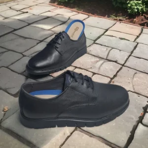 Calzaro Zapatos Con Cordones | Blucher Cordones 4089 Hombre Negro Ancho Especial.