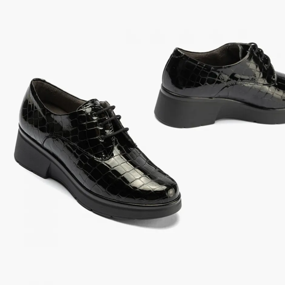 blucher_en_coco_de_mujer__1.webp Calzaro Zapatos Con Cordones | Confort | Blucher en Coco de Mujer 10057 Color Negro.