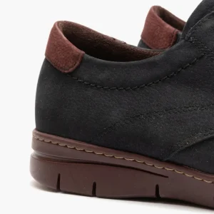 Calzaro Zapatos Con Cordones | Blucher Hombre 4962 Combinado en Nobuck Azul