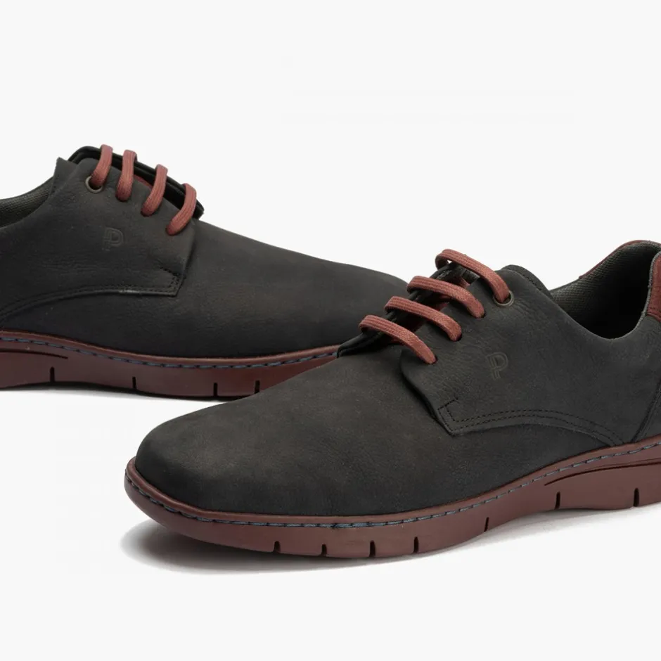 blucher_hombre__combinado_4.webp Calzaro Zapatos Con Cordones | Blucher Hombre 4962 Combinado en Nobuck Azul