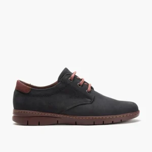 Calzaro Zapatos Con Cordones | Blucher Hombre 4962 Combinado en Nobuck Azul