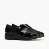 Calzaro Confort | Blucher Lycra con Velcro para Mujer 10021 Color Negro.