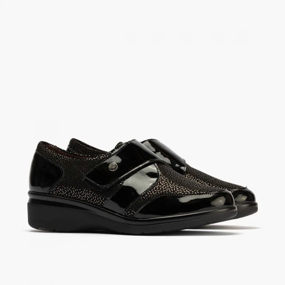 blucher_lycra_con_velcro__0.webp Calzaro Confort | Blucher Lycra con Velcro para Mujer 10021 Color Negro.