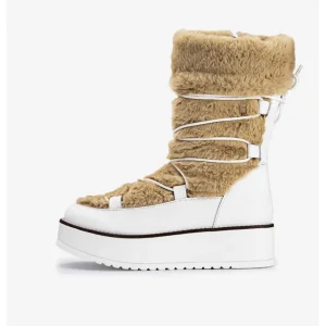 Calzaro Botas De Pelo | Bota Abadias Blanco 2602 Pelo  Beige