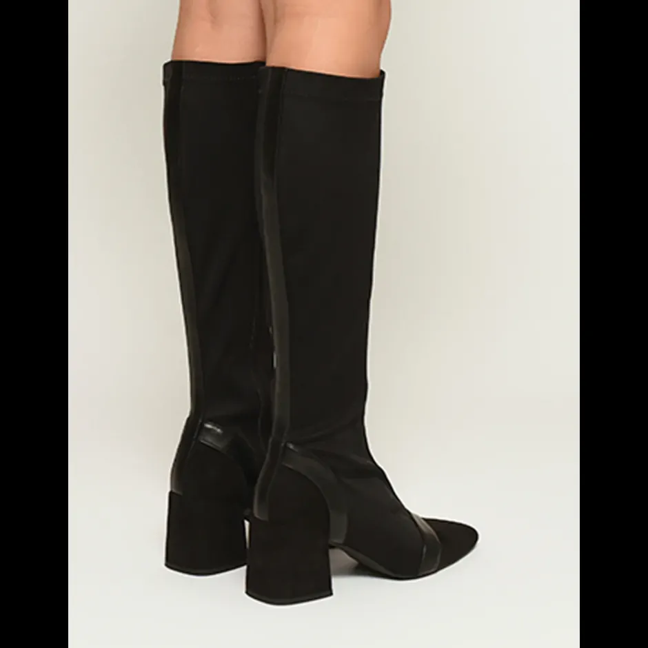 bota_alta_de_lycra_j_con__1.webp Calzaro Botas Y Botines Mujer | Bota Alta de Lycra 462J005 con Tacón Ancho.