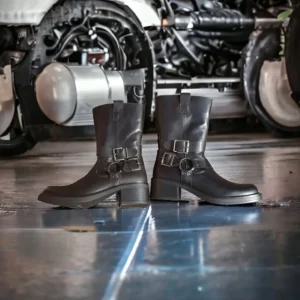 Calzaro Botas Y Botines Mujer | Botas Bajas Y Botines | Bota Motera Coralina Negro