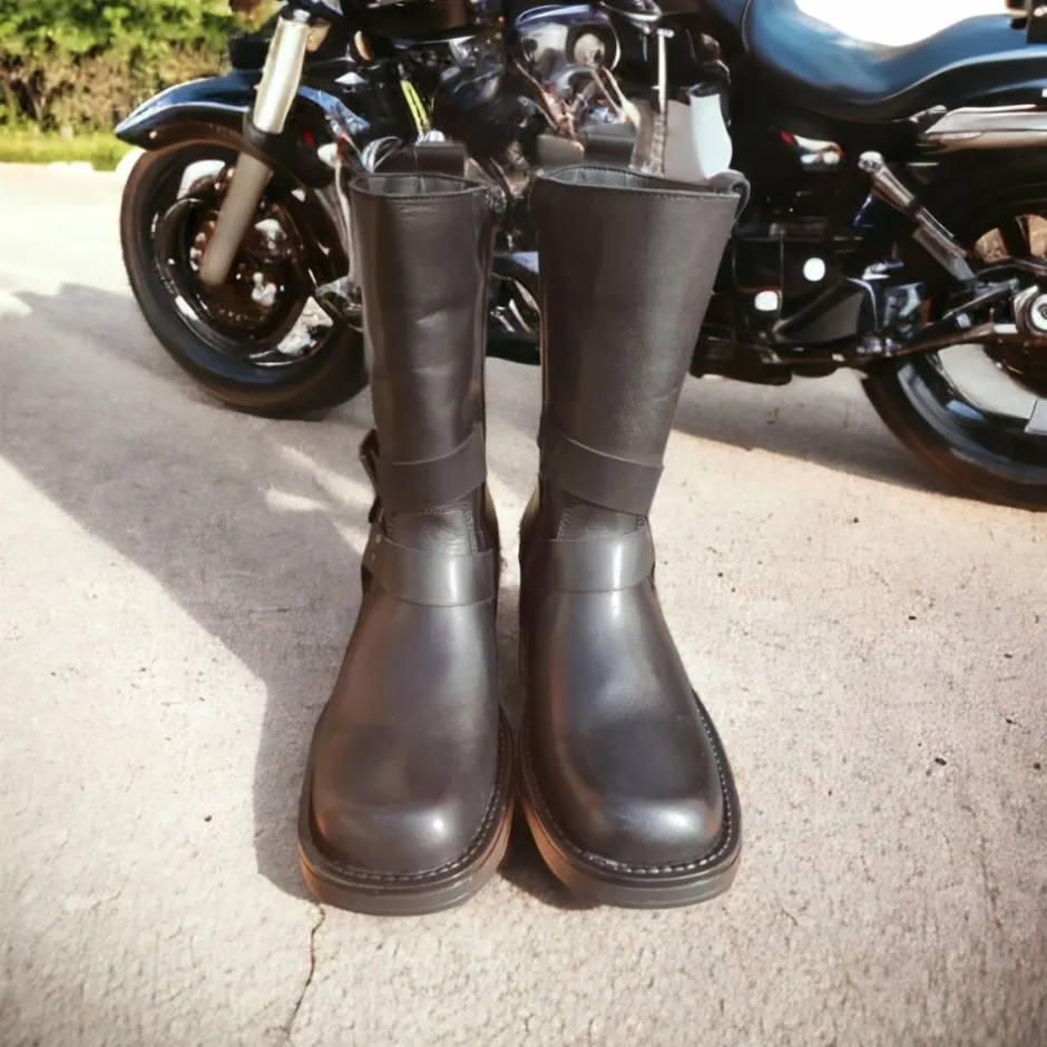 bota_motera_coralina_negr_7.webp Calzaro Botas Y Botines Mujer | Botas Bajas Y Botines | Bota Motera Coralina Negro