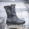 Calzaro Casual | Botas De Pelo | Bota Mujer Pelo Serraje Grafito Membrana Impermeable 9072 Water Proof
