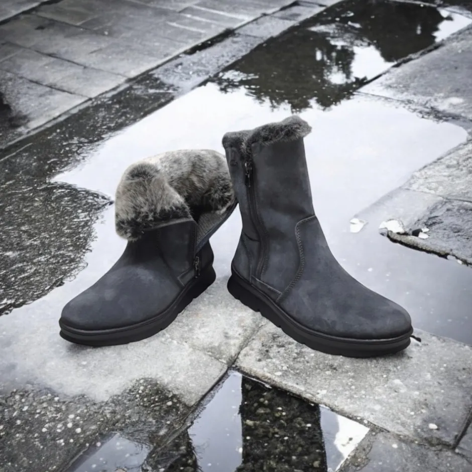 bota_mujer_pelo_serraje_g_1.webp Calzaro Casual | Botas De Pelo | Bota Mujer Pelo Serraje Grafito Membrana Impermeable 9072 Water Proof