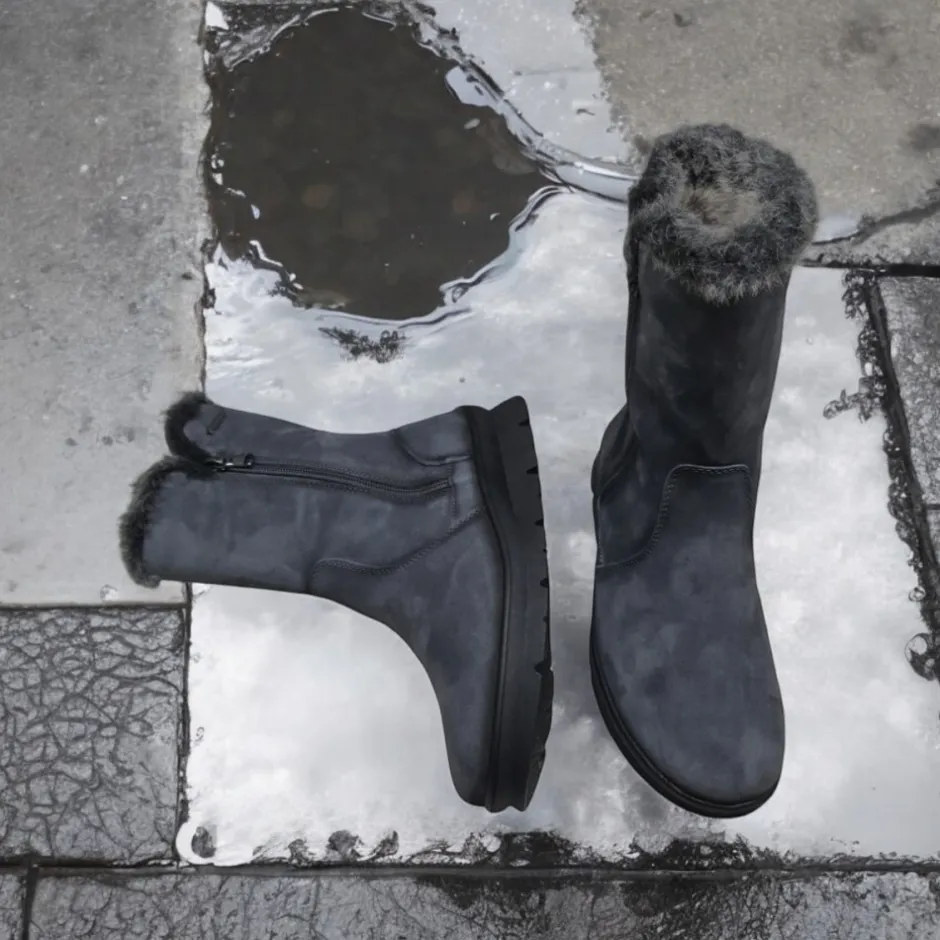 bota_mujer_pelo_serraje_g_2.webp Calzaro Casual | Botas De Pelo | Bota Mujer Pelo Serraje Grafito Membrana Impermeable 9072 Water Proof