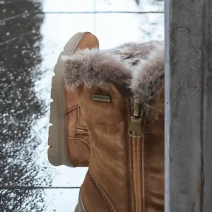 Calzaro Casual | Botas De Pelo | Bota Mujer Pelo Serraje Tabaco Membrana Impermeable 9072 Water Proof