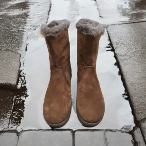 Calzaro Casual | Botas De Pelo | Bota Mujer Pelo Serraje Tabaco Membrana Impermeable 9072 Water Proof