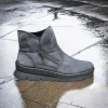 Calzaro Casual | Botas Bajas Y Botines | Bota Mujer Serraje Grafito Membrana Impermeable 9073 Water Proof