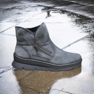 Calzaro Casual | Botas Bajas Y Botines | Bota Mujer Serraje Grafito Membrana Impermeable 9073 Water Proof