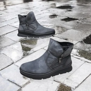 Calzaro Casual | Botas Bajas Y Botines | Bota Mujer Serraje Grafito Membrana Impermeable 9073 Water Proof