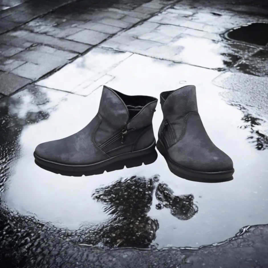bota_mujer_serraje_grafit_2.webp Calzaro Casual | Botas Bajas Y Botines | Bota Mujer Serraje Grafito Membrana Impermeable 9073 Water Proof