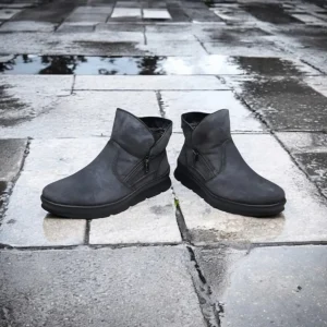 Calzaro Casual | Botas Bajas Y Botines | Bota Mujer Serraje Grafito Membrana Impermeable 9073 Water Proof