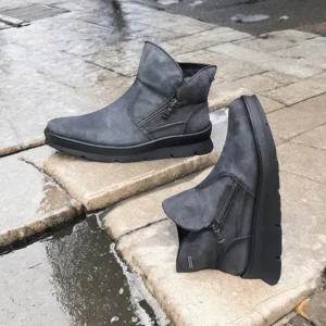 Calzaro Casual | Botas Bajas Y Botines | Bota Mujer Serraje Grafito Membrana Impermeable 9073 Water Proof