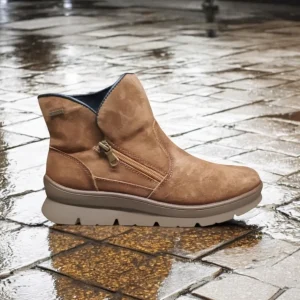 Calzaro Casual | Botas Y Botines Mujer | Bota Mujer Serraje Tabaco Membrana Impermeable 9073 Water Proof