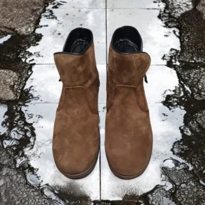 Calzaro Casual | Botas Y Botines Mujer | Bota Mujer Serraje Tabaco Membrana Impermeable 9073 Water Proof