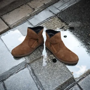 Calzaro Casual | Botas Y Botines Mujer | Bota Mujer Serraje Tabaco Membrana Impermeable 9073 Water Proof
