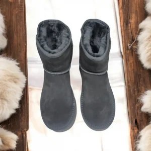 Calzaro Casual | Botas De Pelo | Bota Pelo Lescun Serraje Negro Tipo Australiano.