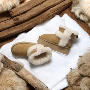 Calzaro Zuecos | Casual | Bota Pelo Rin Serraje Cuero Tipo Australiano.