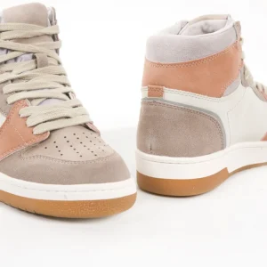 Calzaro Deportivas | Bota Sneaker 1521 Taupe Rosa Blanco