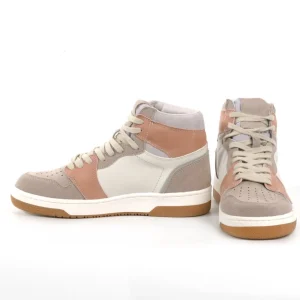 Calzaro Deportivas | Bota Sneaker 1521 Taupe Rosa Blanco