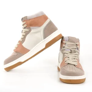Calzaro Deportivas | Bota Sneaker 1521 Taupe Rosa Blanco