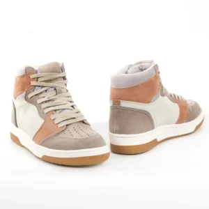 Calzaro Deportivas | Bota Sneaker 1521 Taupe Rosa Blanco
