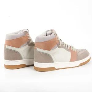 Calzaro Deportivas | Bota Sneaker 1521 Taupe Rosa Blanco