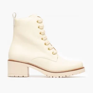 Calzaro Botas Bajas Y Botines | Bota Tacón sport 2725 Crema Hielo